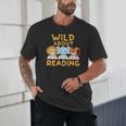 Wild About Reading Cute Animal Book Lover Kids Unisex T-Shirt Wild About Reading Cute Animal Book Lover Kids Unisex T-Shirt