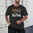 WILD ABOUT READING Reading Books Bookworm Library Day Unisex T-Shirt