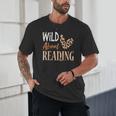 Wild About Reading Teacher Books Reader Lovers Leopard Zebra Unisex T-Shirt