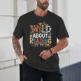 Wild About Reading Zoo Animals Books Reader Lover Unisex T-Shirt