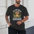 Women's Wild About Reading Book Reader Lion Zoo Animals Kids Unisex T-Shirt