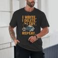 I Write Book Writer Author Book Writing Novelist Unisex T-Shirt
