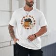 Cute Cat Fall In Love With Reading Book Cat Lover Librarian Unisex T-Shirt