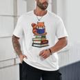 Cute Kawaii Kids Reading Books Glasses Red Panda Lover Unisex T-Shirt