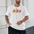 Cute Turkey Reading Book Librarian Bookworm Thanksgiving Men Unisex T-Shirt