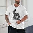 Men Pixel Art Geometric Book Human Drawing Graphic Men Unisex T-Shirt