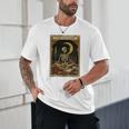 The Reader Tarot Card Book Lover Skeleton Art Goth Style Unisex T-Shirt