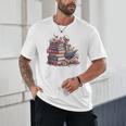 Reading A Book Per Day Keeps Reality Away Skeleton Books Unisex T-Shirt