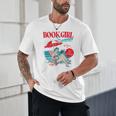 Retro Book Girl Summer For Women Beach Reading Unisex T-Shirt