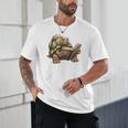 Sulcata Tortoise Reading A Book Unisex T-Shirt