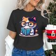 Adorable Book Lover Calico Cat With Reading Glasses Cute For Men Women Kids Unisex T-Shirt Adorable Book Lover Calico Cat With Reading Glasses Cute For Men Women Kids Unisex T-Shirt
