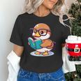 Adorable Book Lover Mallard Duck With Reading Glasses Cute Unisex T-Shirt