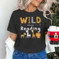 Animal Print Read A Book Character Kids Wild About Reading Unisex T-Shirt