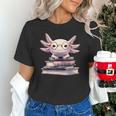 Axolotl Books Readsalotl Reading Bookworm Kawaii Axolotl Unisex T-Shirt