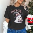 Boo Ghost Books Coquette Bow Halloween Women School Teacher Unisex T-Shirt Boo Ghost Books Coquette Bow Halloween Women School Teacher Unisex T-Shirt
