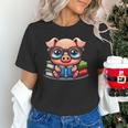 Book Lover Reading Pig Unisex T-Shirt