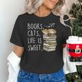 Book Lovers Books Cats Life Is Sweet Cat Lovers Unisex T-Shirt
