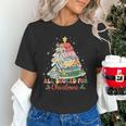 All Booked For Christmas Book Lovers Xmas Tree Lights Unisex T-Shirt