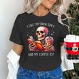 I Like My Books Spicy And My Coffee Icy Skeleton Unisex T-Shirt I Like My Books Spicy And My Coffee Icy Skeleton Unisex T-Shirt