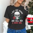 I Buy Her Books And Call Her A Good Girl Skull Rose Bookworm Unisex T-Shirt