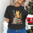 Cat Reading Books Unisex T-Shirt