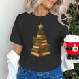 Christmas Book Tree Bookshelf Holiday For Readers Librarians Unisex T-Shirt