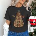 Christmas Snowman Made Of Books Holiday Reading Xmas Unisex T-Shirt