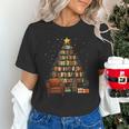 Christmas Tree Bookshelf Book Lover Library Unisex T-Shirt