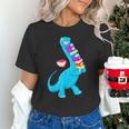 Cool Dinosaur Books Art For Men Women Libarian Book Lover Unisex T-Shirt