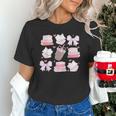 Coquette Bow Book Coffee Valentines Bookish Library Teacher Unisex T-Shirt