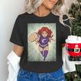 The Crimson Crescent 90s Retro Comic Book Superheroine Art Unisex T-Shirt