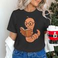 Cute Bookworm Worm Reading Book Glasses Nerdy Unisex T-Shirt Cute Bookworm Worm Reading Book Glasses Nerdy Unisex T-Shirt