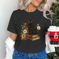 Cute Cat Book Flowers Unisex T-Shirt Cute Cat Book Flowers Unisex T-Shirt