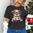 Cute Dog Puppy English Bulldog Reading Book Unisex T-Shirt