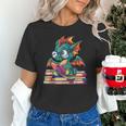 Cute Dragon Reading a Book Bookworm For Men Women Kid Unisex T-Shirt