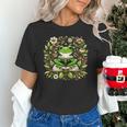 Cute Floral Frog Book Reading Unisex T-Shirt