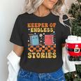 Cute Librarian Library Book Lover Keeper Of Endless Stories Unisex T-Shirt