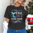 Cute Mermaid Librarian Teacher Dive Into A Good Book Reading Unisex T-Shirt