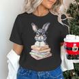 Cute Reading Bunny With Glasses Books Reader Book Bookworm Unisex T-Shirt