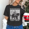 Defend Your Local Library Knight Cat Rider Book Lover Unisex T-Shirt