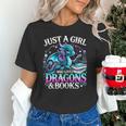 Dragon Reading Just A Girl Who Loves Dragons And Books Unisex T-Shirt Dragon Reading Just A Girl Who Loves Dragons And Books Unisex T-Shirt