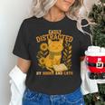 Easily Distracted By Cats And Books Cute Cat Book Lover Unisex T-Shirt Easily Distracted By Cats And Books Cute Cat Book Lover Unisex T-Shirt