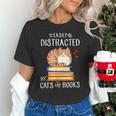 Easily Distracted By Cats And Books Reading Lover Bookish Unisex T-Shirt Easily Distracted By Cats And Books Reading Lover Bookish Unisex T-Shirt