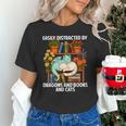 Easily Distracted By Dragons Books Cats Fantasy Book Lover Unisex T-Shirt