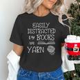 Easily Distracted By Knitting Books And Yarn Quote Reader Unisex T-Shirt