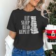 Eat Sleep Read Repeat Reading Book Librarian Men Women Kids Unisex T-Shirt