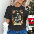 Floral Tarot Card The Reader Skeleton Reading Book Unisex T-Shirt
