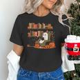 Ghost Library Reading Books Halloween Men Women Kids Unisex T-Shirt Ghost Library Reading Books Halloween Men Women Kids Unisex T-Shirt