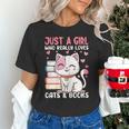 Girl Who Loves Cats And Books Cute Unisex T-Shirt