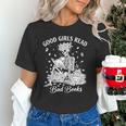Good Girls Read Bad Books Skeleton Reading Book Halloween Unisex T-Shirt Good Girls Read Bad Books Skeleton Reading Book Halloween Unisex T-Shirt